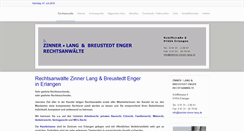 Desktop Screenshot of kanzlei-zinner-lang.de
