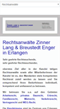 Mobile Screenshot of kanzlei-zinner-lang.de